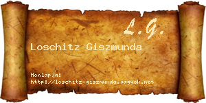 Loschitz Giszmunda névjegykártya